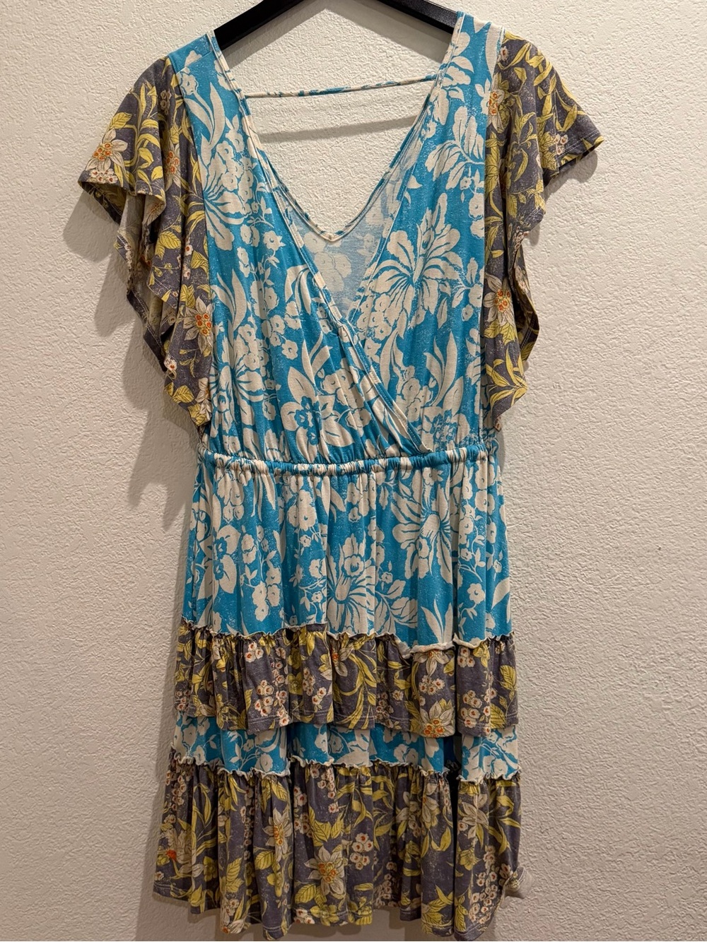 Daily Practice by Anthropologie Floral Tiered Ruffle Open Back Dress XS - Picture 4 of 5